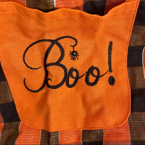 NWT ladies Halloween black and orange corset boo apron - Picture 3 of 3
